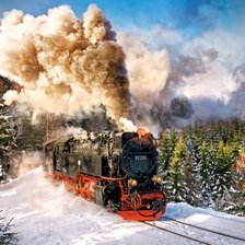 Схема вышивки «Паровоз»