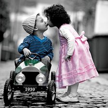 Схема вышивки «Первый поцелуй»