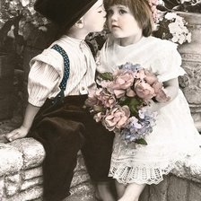 Схема вышивки «Первый поцелуй»