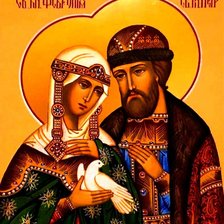 Схема вышивки «СВ. Петр и Феврония»