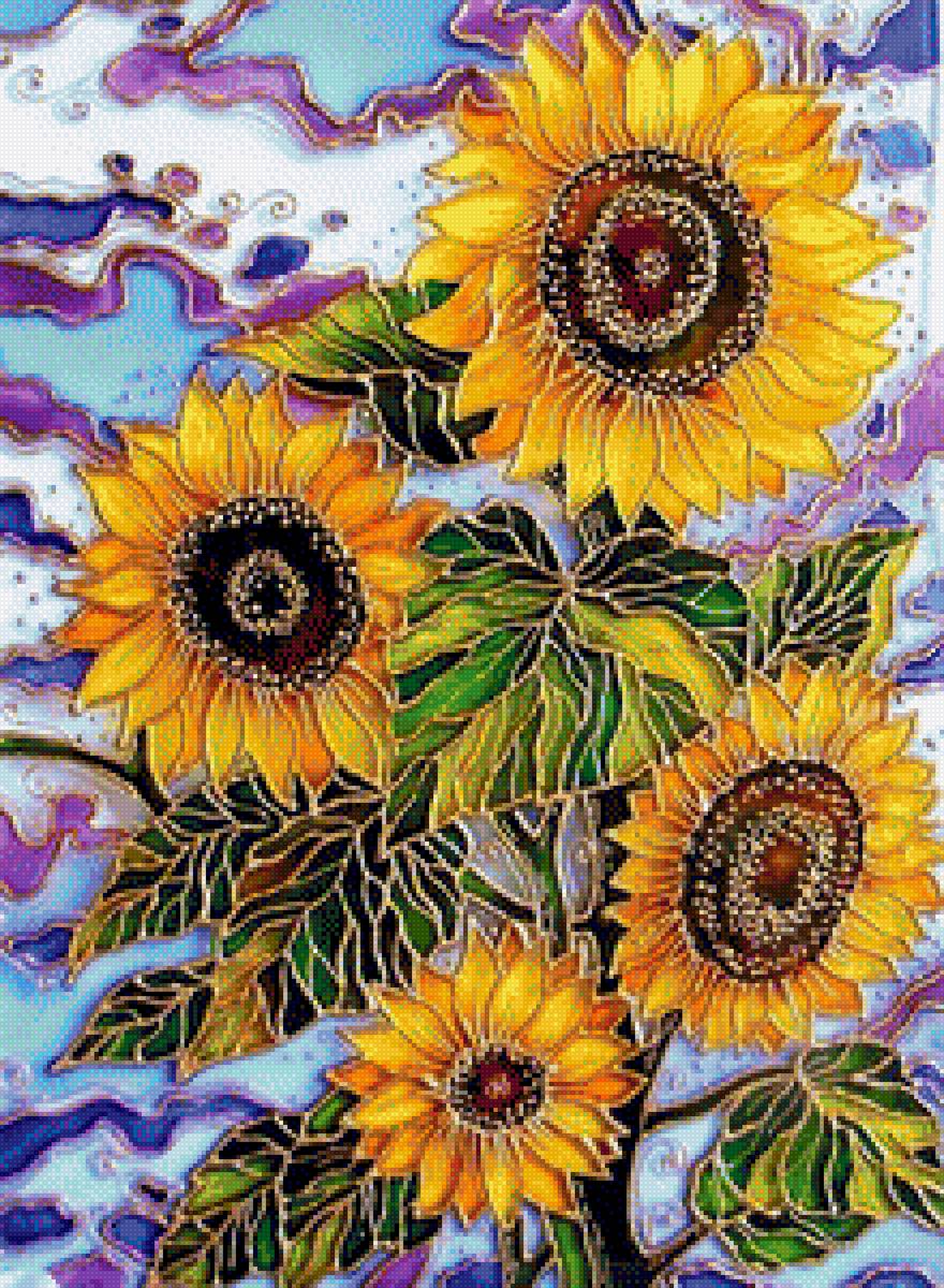 witraż-słoneczniki - предпросмотр