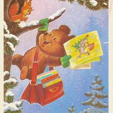 Схема вышивки «новогодня открытка»