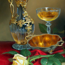 Схема вышивки «Натюрморт с розой»