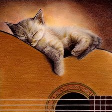 Схема вышивки «Котёнок»