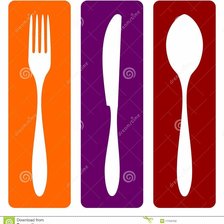 Схема вышивки «столовые приборы»