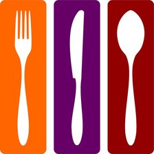 Схема вышивки «столовые приборы»