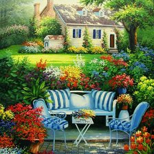 Схема вышивки «house»