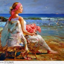 Схема вышивки «kobieta i morze»