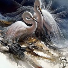 Схема вышивки «Птицы»