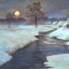 Схема вышивки «pejzaż zimowy»