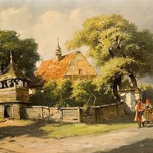 Схема вышивки «powrót z kościoła»