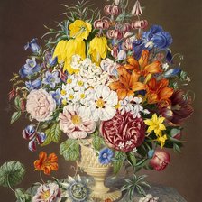 Схема вышивки «kytica vo váze»