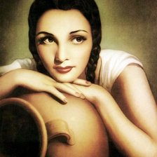 Схема вышивки «дама с горшком»