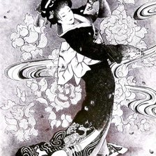 Схема вышивки «Гейша.»