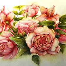 Схема вышивки «Букет роз»