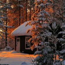 Схема вышивки «Зимний вечер 3»