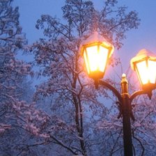 Схема вышивки «Фонарь зимний»