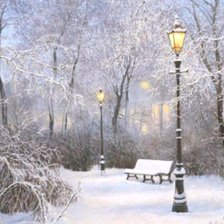 Схема вышивки «зимний вечер»