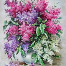 Схема вышивки «сиреневое чудо»