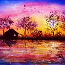 Схема вышивки «Закат от Ann Marie Bone»