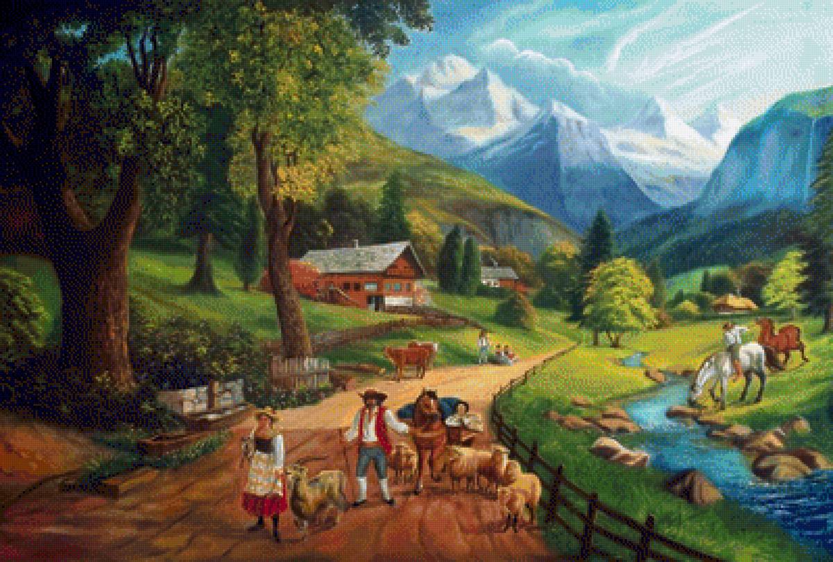 Alpes Paisagem - paisagem - предпросмотр