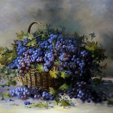 Схема вышивки «kosz winogron»