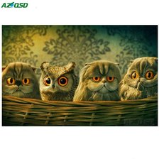 Схема вышивки «коты и сова»