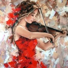 Схема вышивки «skrzypaczka»