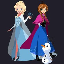 Схема вышивки «Сестры Анна и Эльза»