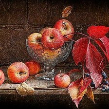 Схема вышивки «НАТЮРМОРТ С ЯБЛОКАМИ»
