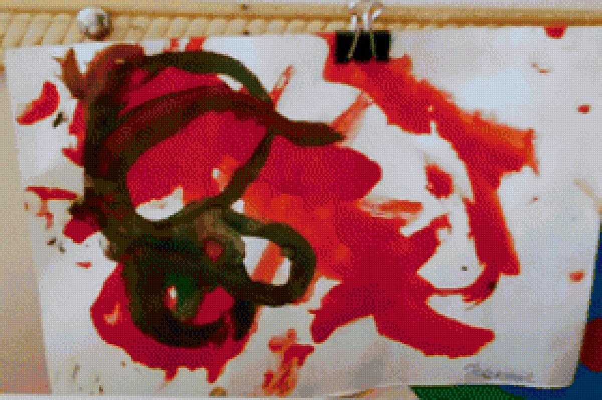 Рисунок яблоко от моей дочки 3г5мес - предпросмотр