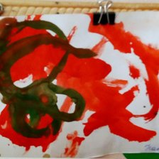 Схема вышивки «Рисунок яблоко от моей дочки 3г5мес»