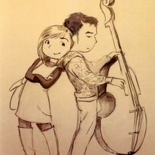 Схема вышивки «музыкант»