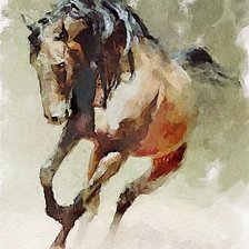 Схема вышивки «ЛОШАДЬ»