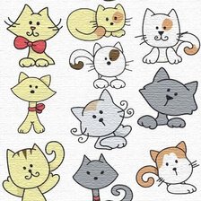 Схема вышивки «котики»