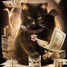 Схема вышивки «Денежный кот.»