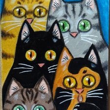 Схема вышивки «коты7»