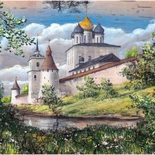 Схема вышивки «картина на бересте»