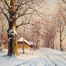 Схема вышивки «zimowa droga»