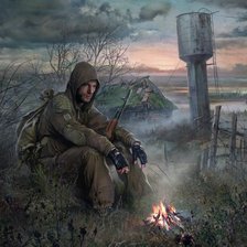 Схема вышивки «S.T.A.L.K.E.R. У костра»