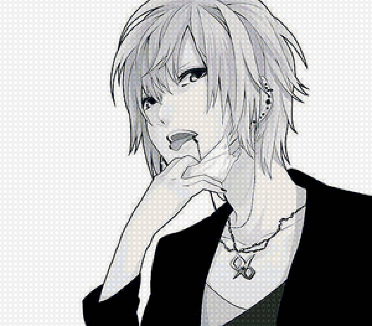 Куронеко - черно-белое, парень, вокалоид, аниме - предпросмотр