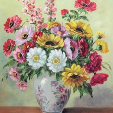 Схема вышивки «váza,kytica»