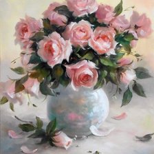 Схема вышивки «НАТЮРМОРТ С РОЗАМИ»