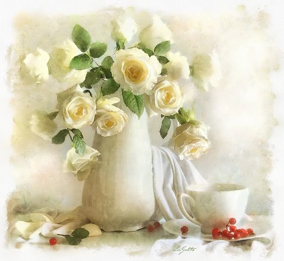 НАТЮРМОРТ С РОЗАМИ - luiza-gelts, розы - оригинал