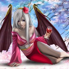 Схема вышивки «фентези девушки»