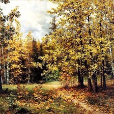 Схема вышивки «осень в лесу»