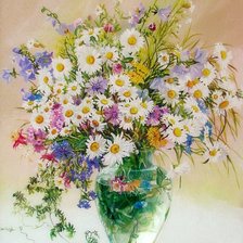 Схема вышивки «ЛЕТНИЙ  БУКЕТ ЦВЕТОВ»