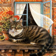 Схема вышивки «Кот»