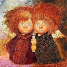 Схема вышивки «ангелочки»