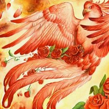 Схема вышивки «Птица»